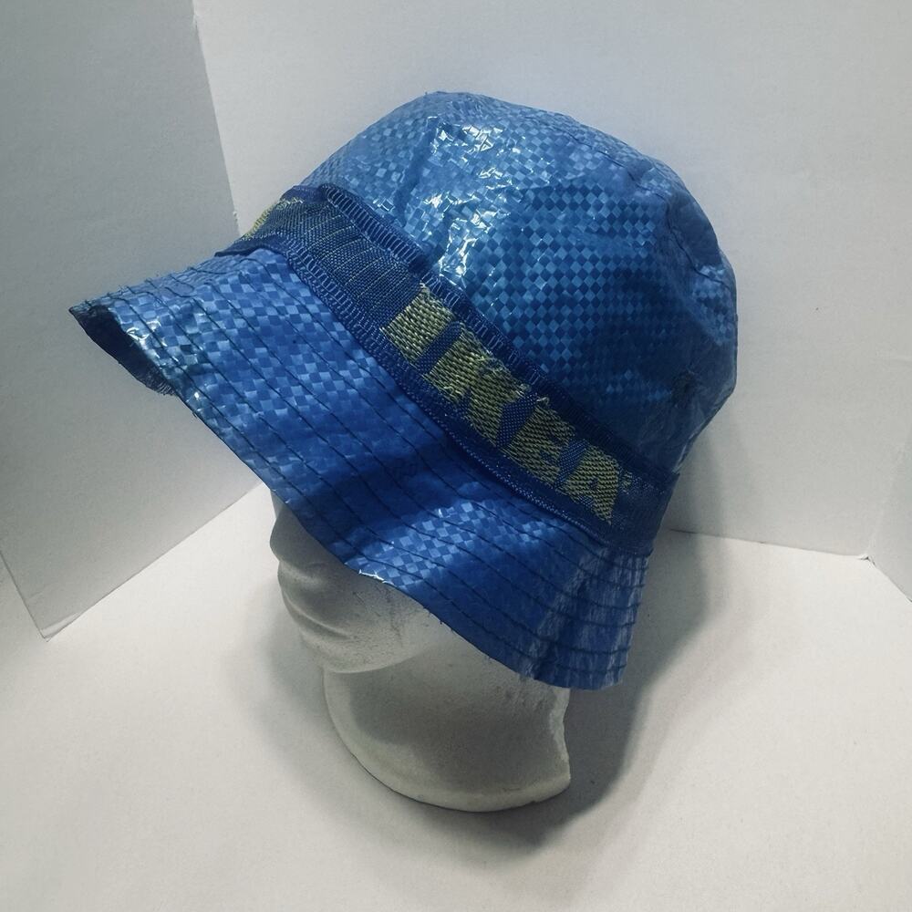 IKEA KNORVA Bucket Hat One Size - Blue rain cap